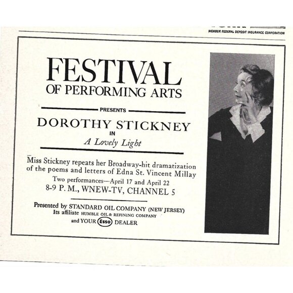 Dorothy Stickney Broadway Edna Advertisement 1960s Vintage Print Ad - Picture 1 of 2